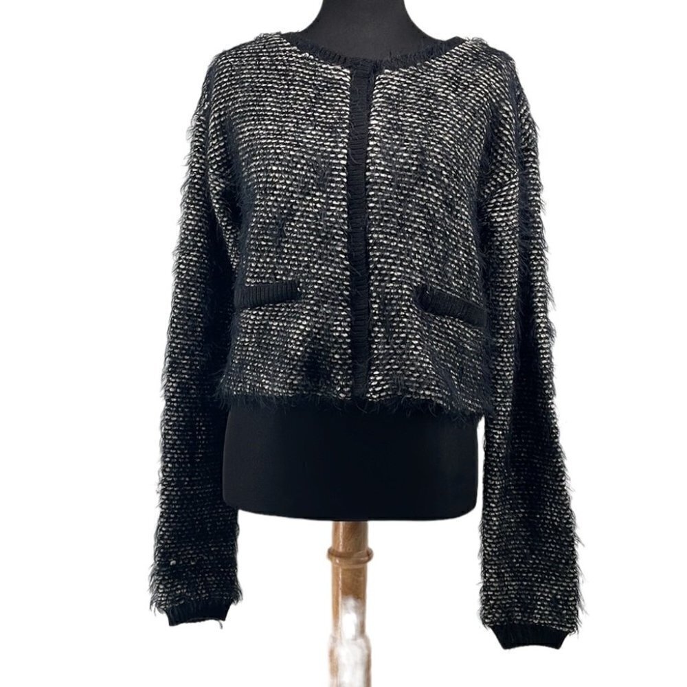 𝅺silvian Heach button front cardigan wool blend snap closures sz m career event
